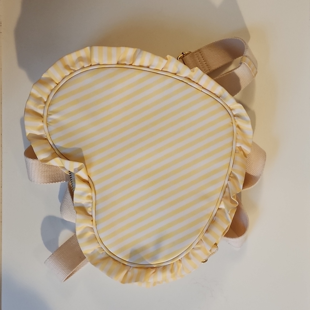 Stoney Clover Lane Yellow Striped Heart Backpack